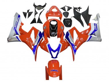 Carenagens Moto Honda CBR600RR 2007-2008 - Prata Azul Vermelho HRC