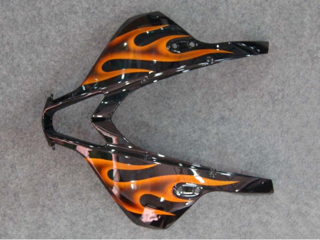 Carenagens Moto Honda CBR600RR 2007-2008 - Preto Brilhante Laranja Chama
