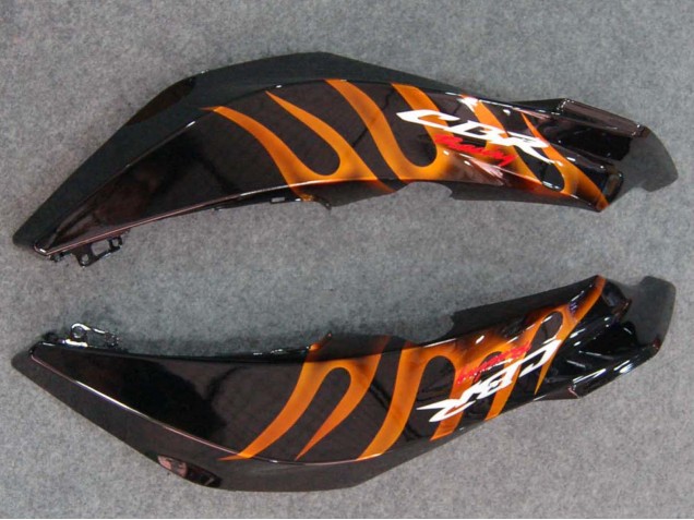 Carenagens Moto Honda CBR600RR 2007-2008 - Preto Brilhante Laranja Chama