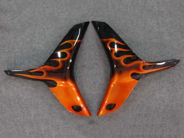 Carenagens Moto Honda CBR600RR 2007-2008 - Preto Brilhante Laranja Chama