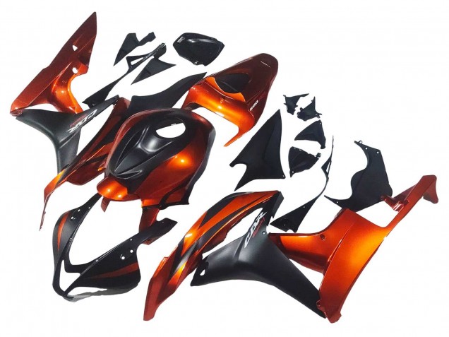 Carenagem Moto Honda CBR600RR 2007-2008 - Laranja Preto Fosco
