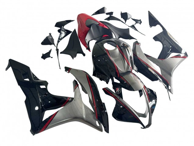 Carenagens Moto Honda CBR600RR 2007-2008 - Prata Vermelho Preto Brilhante