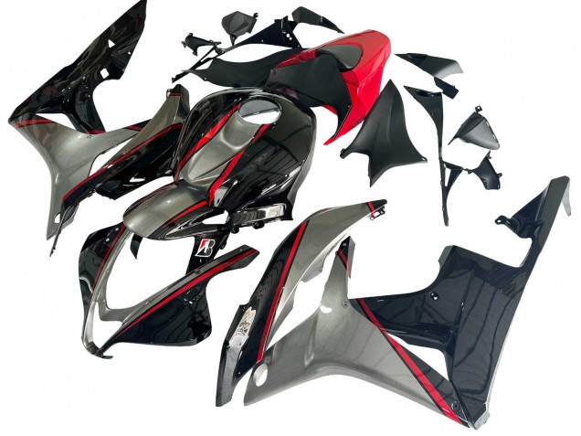 Carenagens Moto Honda CBR600RR 2007-2008 - Prata Vermelho Preto Brilhante