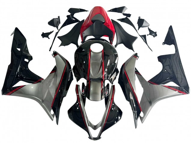 Carenagens Moto Honda CBR600RR 2007-2008 - Prata Vermelho Preto Brilhante