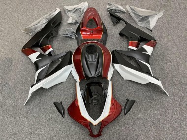 Carenagens Moto Honda CBR600RR 2007-2008 - Branco Vermelho Preto Fosco