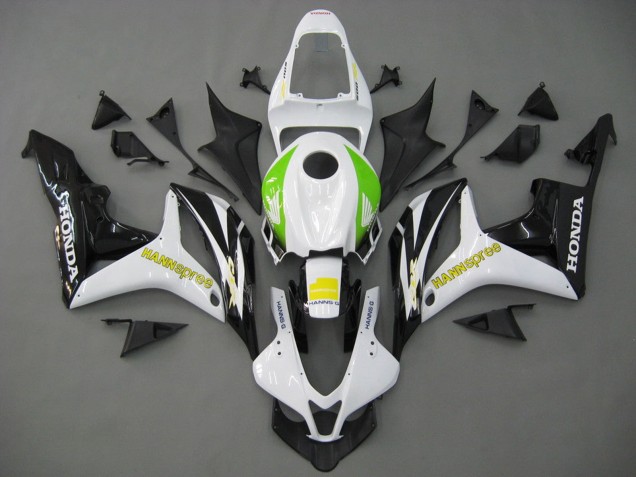 Carenagens Moto Honda CBR600RR 2007-2008 - Branco Verde Amarelo Preto Brilhante Hannspree