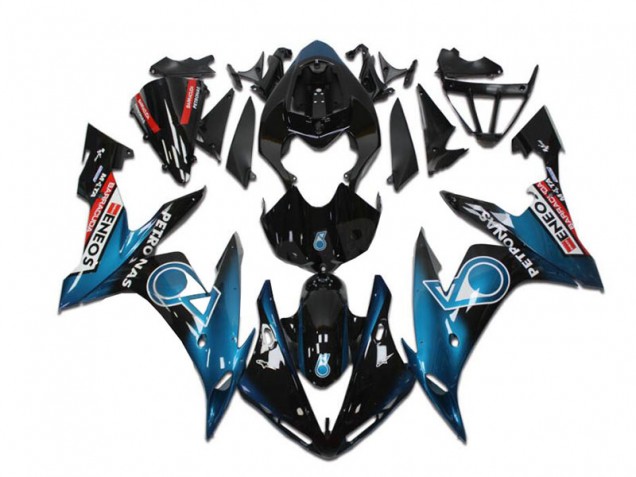 Carenagens Moto Yamaha YZF R1 2004-2006 - Azul Petróleo Preto Brilhante Vermelho Petronas ENEOS