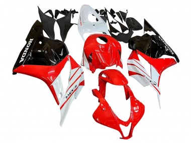 Carenagem Moto Honda CBR600RR 2009-2012 - Branco Vermelho Preto Brilhante