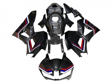 Carenagens Moto Honda CBR600RR 2009-2012 - Branco Vermelho Azul Preto Fibra de Carbono