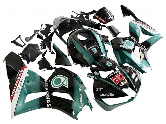 Carenagem Moto Honda CBR600RR 2013-2023 - Azul Petróleo Preto Brilhante Petronas 20