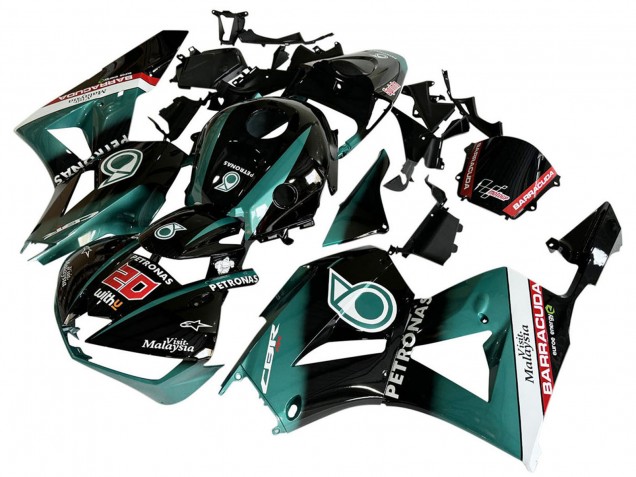 Carenagem Moto Honda CBR600RR 2013-2023 - Azul Petróleo Preto Brilhante Petronas 20