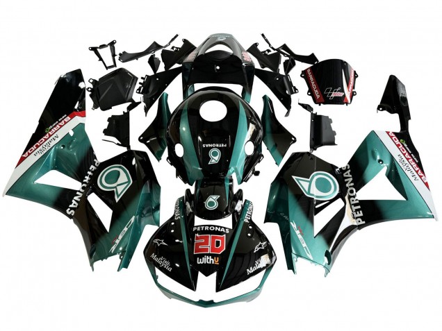 Carenagem Moto Honda CBR600RR 2013-2023 - Azul Petróleo Preto Brilhante Petronas 20