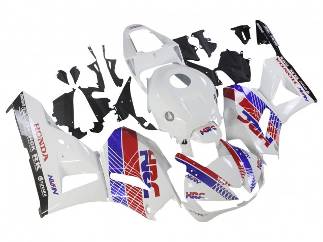 Carenagem Moto Honda CBR600RR 2013-2023 - Branco Vermelho Azul HRC