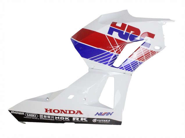 Carenagem Moto Honda CBR600RR 2013-2023 - Branco Vermelho Azul HRC
