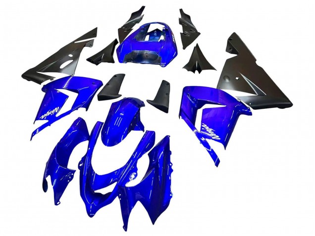 Carenagens Moto Kawasaki ZX10R 2004-2005 - Azul Preto Ninja