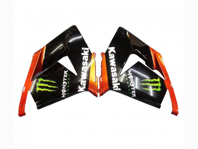 Carenagens Moto Kawasaki ZX10R 2004-2005 - Burnt Laranja Preto Monstro Elf