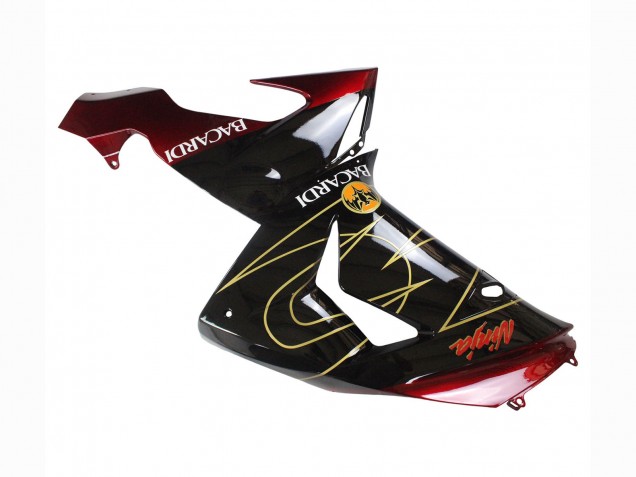 Carenagens Moto Kawasaki ZX10R 2006-2007 - Preto Vermelho Ouro BACARDI