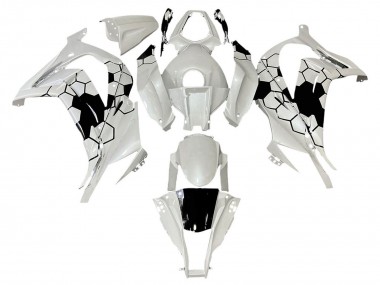 Carenagens Moto Kawasaki ZX10R 2008-2010 - Branco Preto