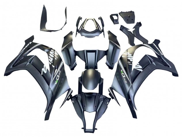 Carenagens Moto Kawasaki ZX10R 2011-2015 - Cinzento Fosco Branco Verde