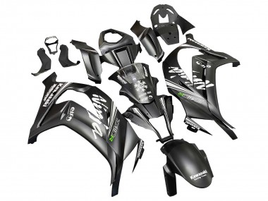 Carenagens Moto Kawasaki ZX10R 2011-2015 - Preto Fosco Verde Elf