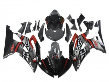 Carenagens Moto Yamaha YZF R6 2008-2016 - Vermelho Prata Cinzento Tubarão