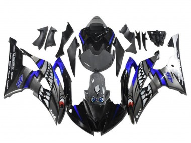 Carenagens Moto Yamaha YZF R6 2008-2016 - Azul Prata Cinzento Tubarão
