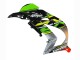 Carenagens Moto Kawasaki ZX10R 2016-2020 - Verde Vermelho Cinzento