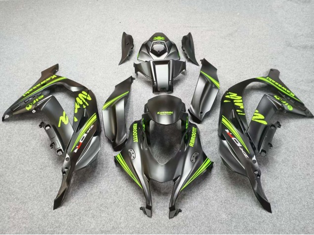 Carenagens Moto Kawasaki ZX10R 2016-2020 - Preto Fosco Verde