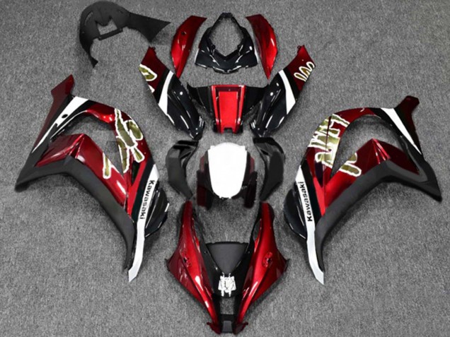 Carenagens Moto Kawasaki ZX10R 2016-2020 - Vermelho Preto Brilhante Branco