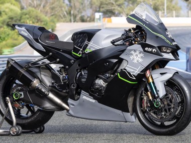 Carenagens Moto Kawasaki ZX10R 2021-2025 - Cinzento Preto Verde Branco Neve