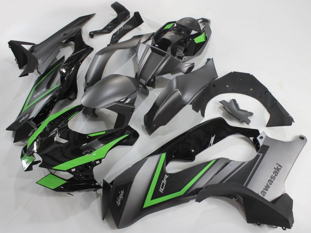Carenagens Moto Kawasaki ZX10R 2021-2025 - Cinzento Verde Preto