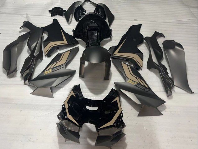 Carenagens Moto Kawasaki ZX10R 2021-2025 - Preto Fosco Preto Brilhante Brown