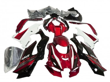 Carenagens Moto Kawasaki ZX10R 2021-2025 - Vermelho Branco Preto Brilhante