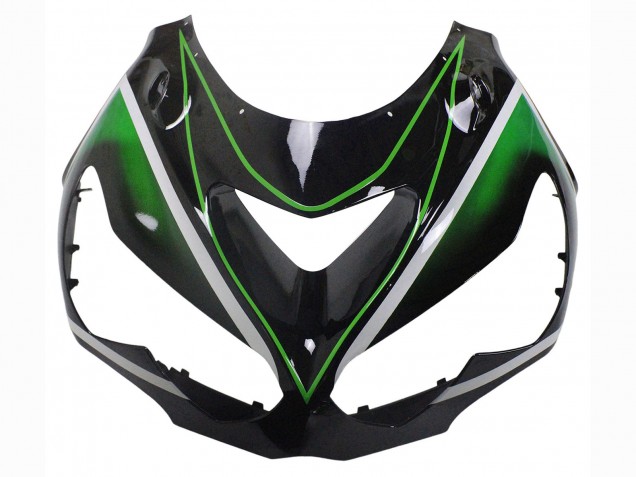 Carenagens Moto Kawasaki ZX14R ZZR1400 2012-2024 - Verde Preto Brilhante Listra