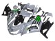 Carenagens Moto Kawasaki ZX14R ZZR1400 2012-2024 - Cinzento Verde Preto