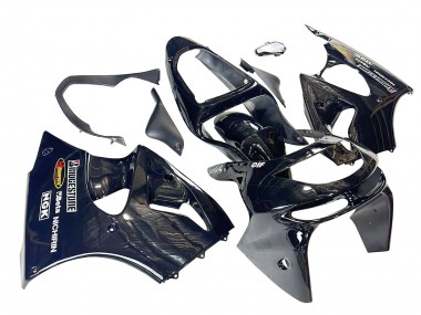 Carenagens Moto Kawasaki ZX6R 1998-1999 - Preto Brilhante Amarelo Elf Bridgestone