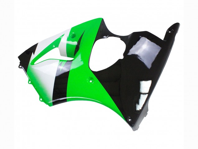 Carenagens Moto Kawasaki ZX6R 1998-1999 - Verde Branco Preto Brilhante