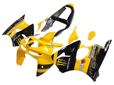 Carenagens Moto Kawasaki ZX6R 1998-1999 - Amarelo Preto Monstro Elf Bridgestone