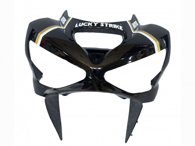 Carenagens Moto Kawasaki ZX6R 2003-2004 - Preto Brilhante Branco Motul Lucky Strike