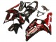 Carenagens Moto Kawasaki ZX6R 2003-2004 - Preto Brilhante Vermelho Chama