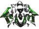 Carenagem Moto Kawasaki ZX6R 2005-2006 - Preto Brilhante Verde Chama