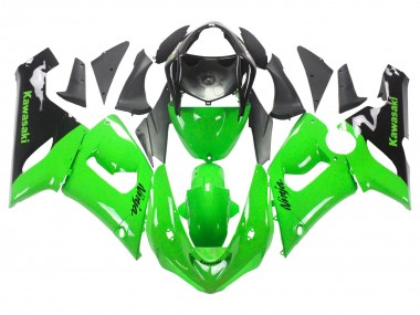 Carenagens Moto Kawasaki ZX6R 2005-2006 - Verde Preto Ninja