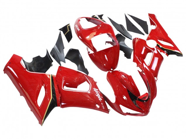 Carenagens Moto Kawasaki ZX6R 2005-2006 - Vermelho Amarelo Preto