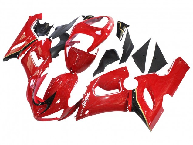 Carenagens Moto Kawasaki ZX6R 2005-2006 - Vermelho Amarelo Preto