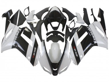 Carenagem Moto Kawasaki ZX6R 2007-2008 - Branco Preto