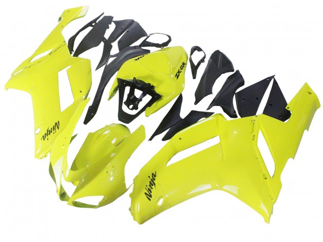 Carenagens Moto Kawasaki ZX6R 2007-2008 - Amarelo Ninja