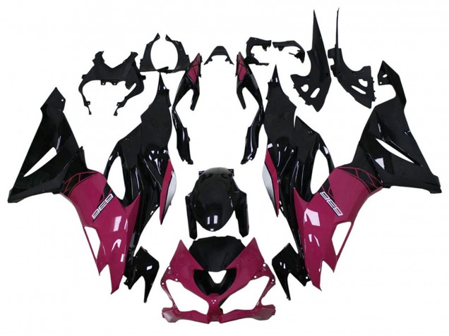 Carenagem Moto Kawasaki ZX6R 2013-2018 - Roxo Preto Brilhante