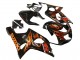 Carenagens Moto Suzuki GSXR1000 2000-2002 - Preto Brilhante Laranja Chama