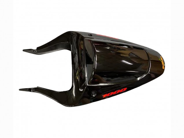 Carenagens Moto Suzuki GSXR1000 2000-2002 - Preto Brilhante Laranja Chama