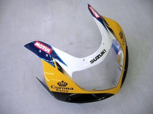 Carenagens Moto Suzuki GSXR1000 2000-2002 - Amarelo Azul Escuro Branco Motul Corona
